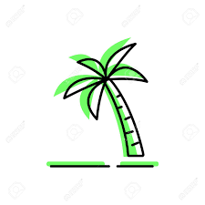 Find the perfect coconut tree drawing stock photo. Coconut Tree Fill Outline Royalty Free Cliparts Vectors And Stock Illustration Image 107493307
