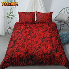 3d Red Rose Romantic And Ardour Bedding Set
