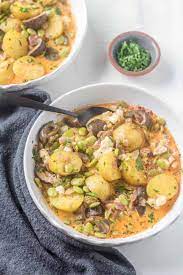 peruvian potato and mushroom soup