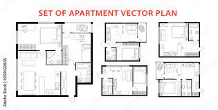 Architecture Plan Apartment Set Studio