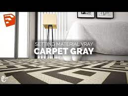 setting vray material carpet grey