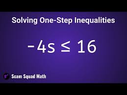 How To Solve One Step Inequalities