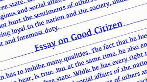 essay on good citizen in english