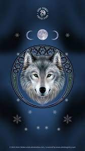 Anne Stokes Lunar Wolf Wallpaper