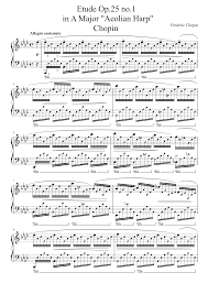 Chopin Etude Op.25 No.1 in A Major "Aeolian Harp" Sheet music for Harp  (Solo) | Musescore.com