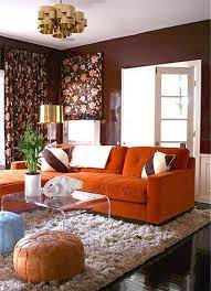 living room decor orange