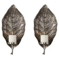 Uttermost Zelkova Polyresin Leaf Candle