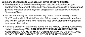 You can send in your dispute to the following address: Should I Reject Jp Morgan Chase S Binding Arbitration Agreement For Credit Card Disputes