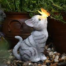 Cat Animal With Erfly Theme Garden