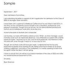 college letter of recommendation templates