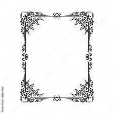 black ornate frame with filigree swirls