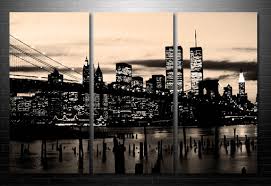 new york city canvas monochrome