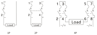 In fig 2, different connection and wiring diagrams are shown for a two pole, single phase manual changeover switch. Circuit Breakers Supplier Introduction China Zhejiang Etek Electrical