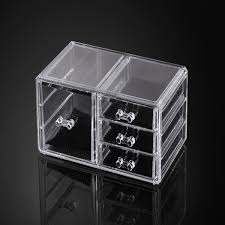 acrylic lucite clear cube makeup