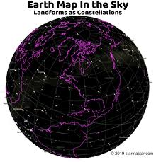 Earth Map In The Sky Star In A Star