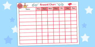 Reward Sticker Chart For Wearing Glasses Reward Sticker