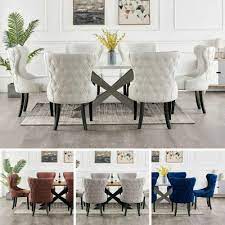luxury dining table set velvet chairs