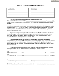 lease termination agreement templates