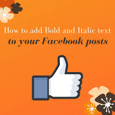 Each type of emphasis has a symbol that you need to type before and. How To Add Bold And Italic Text To Your Facebook Posts For More Impact And Readability