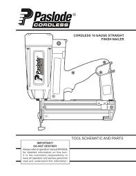 tool schematic and parts paslode