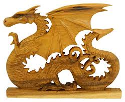 Wooden Dragon Plaque Welsh Dragon