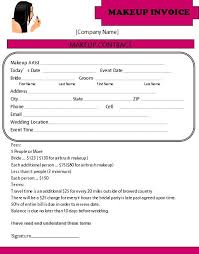 makeup artist invoice template 4th