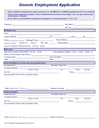 Generic Employment Application Montana Free Download For General