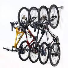 4 bike storage wall mounted bike rack