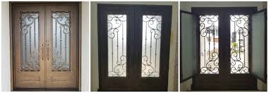 front double entrance doors wrought
