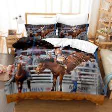 Horse Racing Bedding Set Duvet Cover