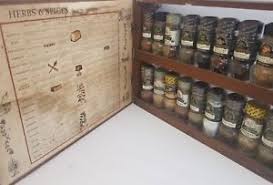 Details About Vintage Three Mountaineers 1965 Wall Herb Spice Rack W Compatibility Chart