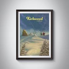 Kirkwood Ski Resort Poster California