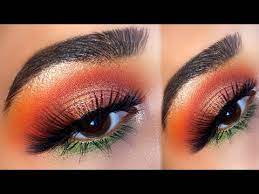 orange and green eyeshadow tutorial