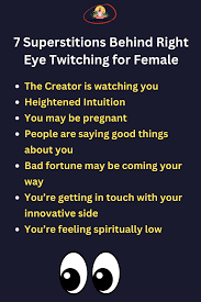 right eye twitching meaning for females