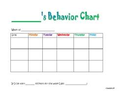 Individualized Behavior Chart Home Or School