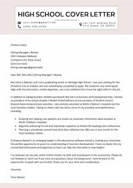 021 High School Cover Letter Example Template Business