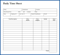 Free To Download Time Sheet Format Templateral
