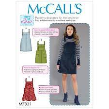 Check spelling or type a new query. Mccalls M7831 Sewing Pattern Pinafore Dress Simple Sew