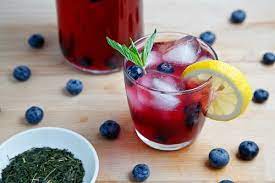 blueberry iced green tea closet cooking