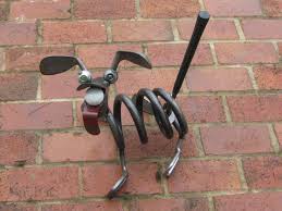 Upcycled Golf Club Dog Yard Art Scrap