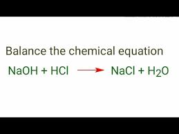 Chemical Equation Naoh Hcl Nacl H2o