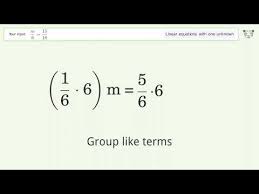 Solve Linear Equation With One Unknown
