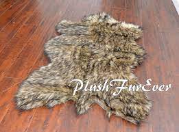 plushfurever faux fur rugs black tip
