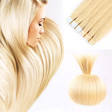 16 Inches Remy Tape In Human Hair Extensions Blonde Color Full Cuticle Virgin Hair Straight Tape Hair 40g 20pcs
