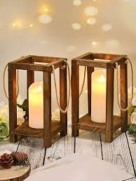 1pc Wooden Candle Holder Table Hanging