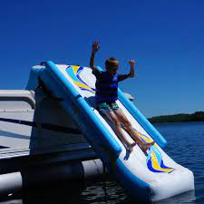 Maybe you would like to learn more about one of these? Rave Sports 9 Foot Inflatable Lake Pontoon Boat Water Slide With 12v Air Pump Walmart Com Walmart Com