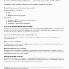 Sample Resume Cover Letter Word Doc New 20 How To Create A General