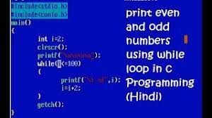 even natural numbers using while loop
