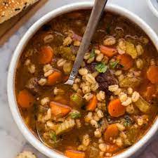 Beef Barley Soup With Veggies Cooking Amour gambar png