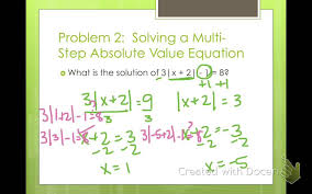 Algebra 2 Absolute Value Equations And